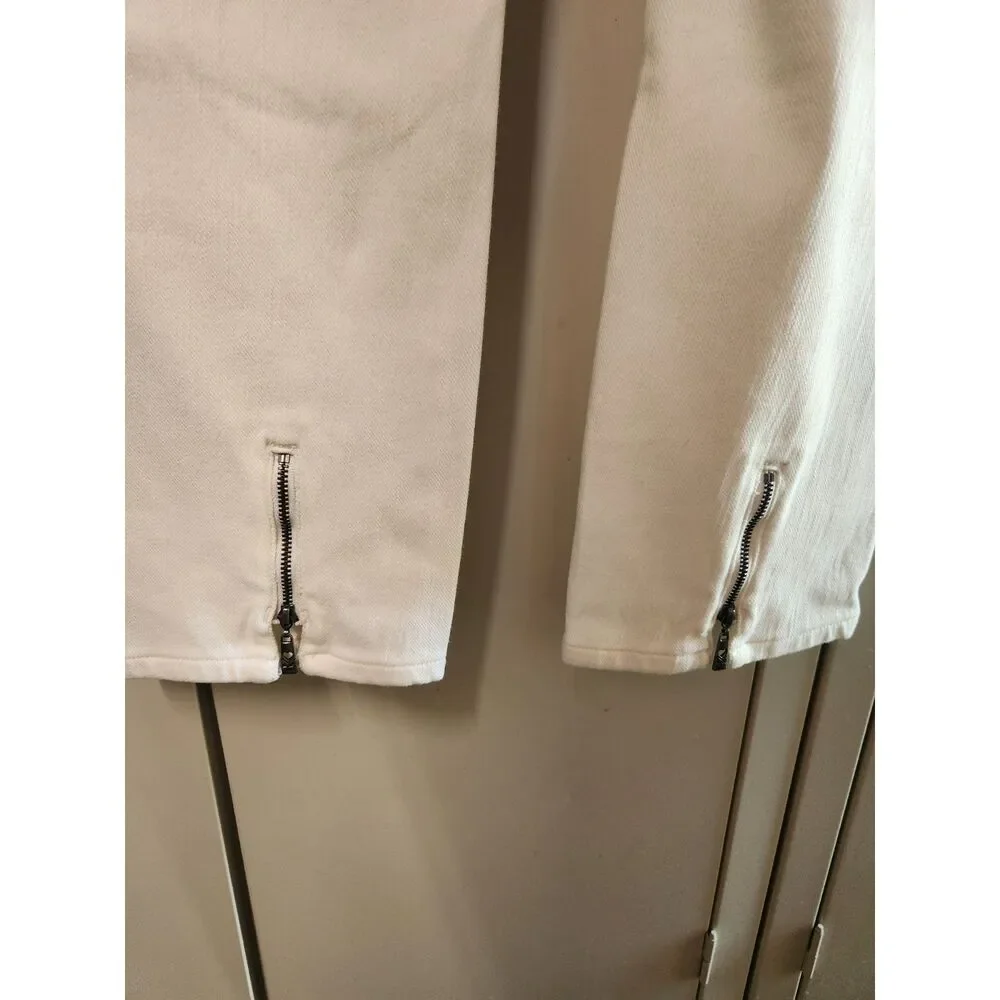 Belle by Kim Gravel Believe In Your Own Beauty White Jeans Zipper Ankle Size 20W